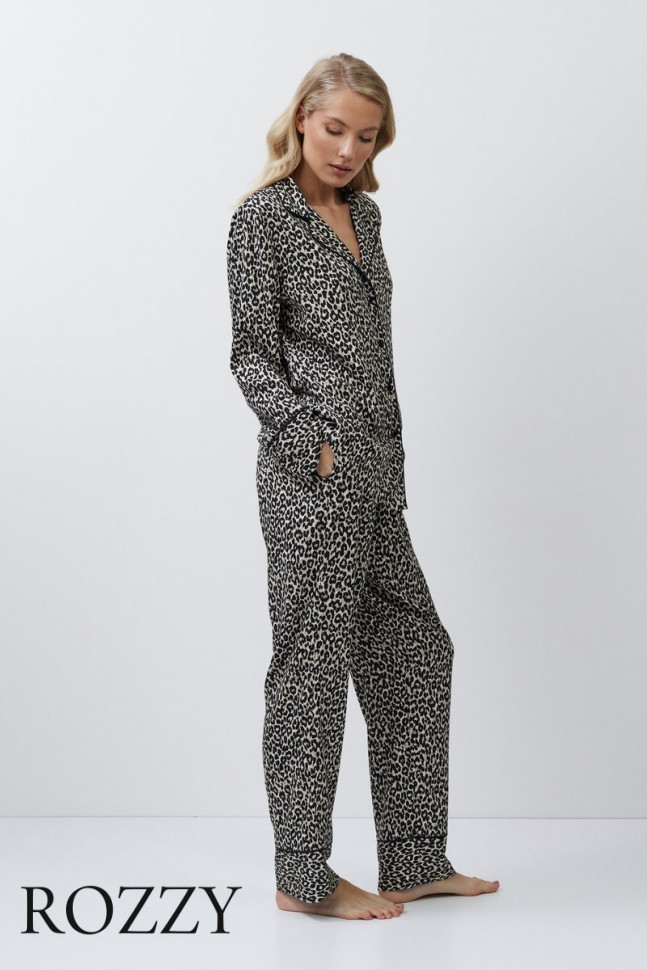 Пижама вискозная Aruelle Leona леопардовый
