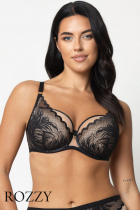 Бюстгальтер Subtille Elza Semi soft черно-бежевый