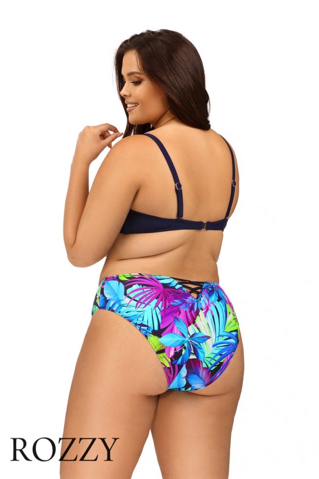 Купальник раздельный Lorin L3137/3 синий/цветы