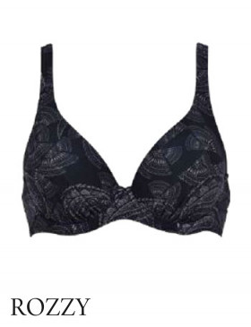 Бюстгальтер купальный Naturana 77078 черно-коричневый Ф