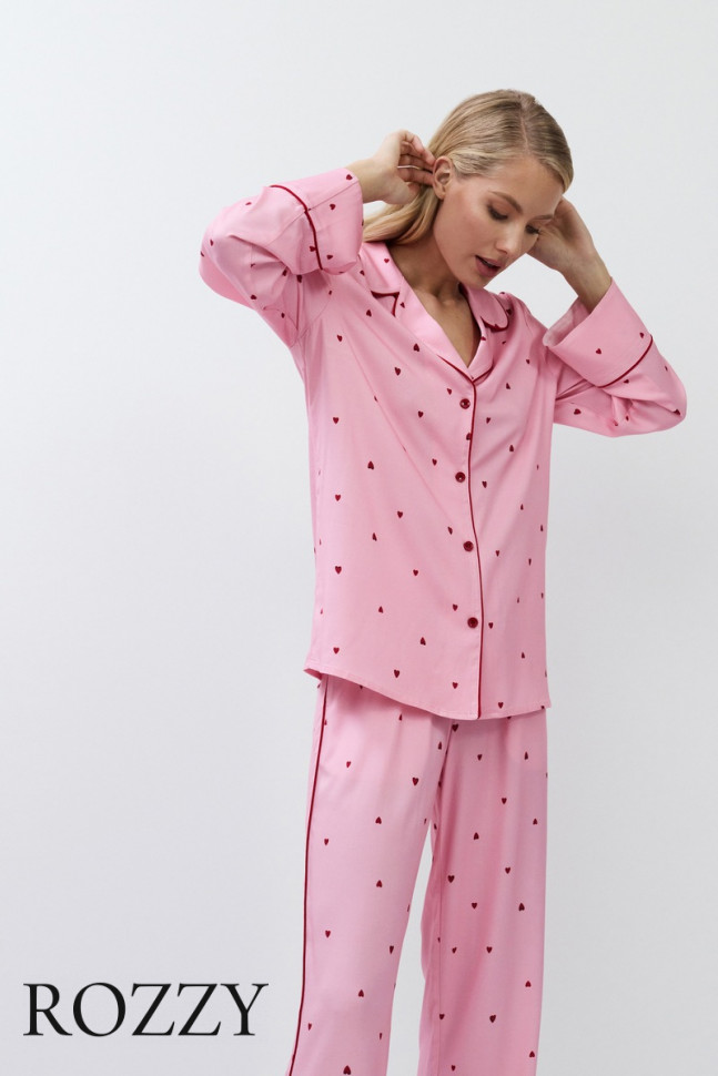 Пижама вискозная Aruelle Cherie розовый