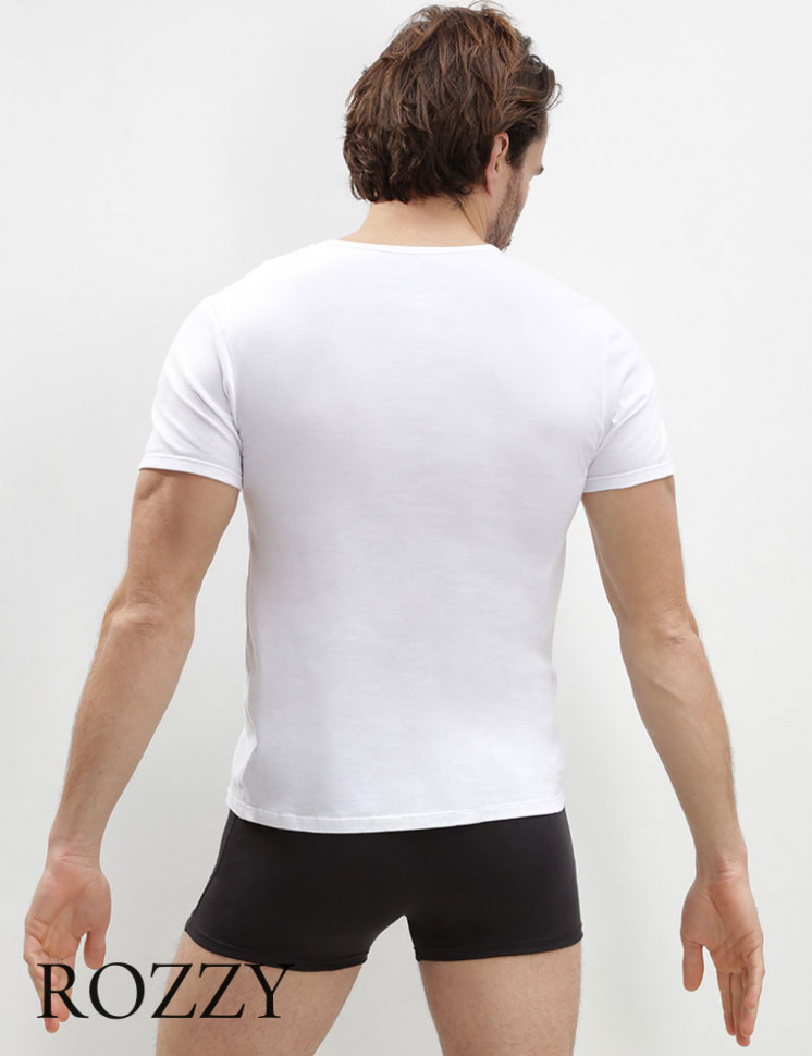 Футболка мужская DIM 040X белый/белый (уп.2шт.)