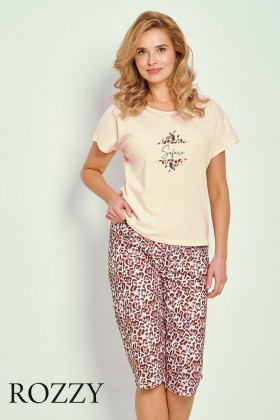 Пижама хлопковая Taro Chrissy 3320/3362 персиковый/леопардовый
