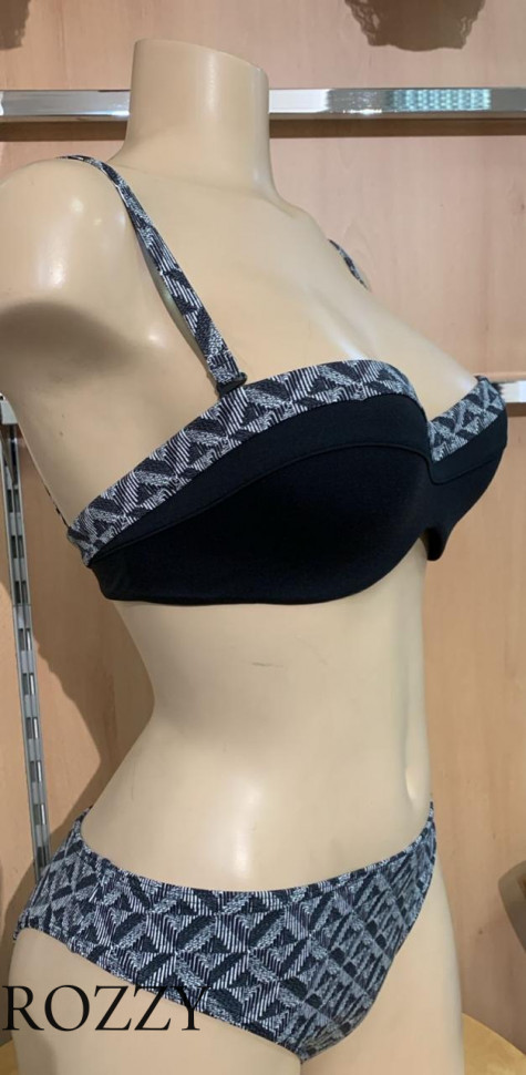 Бюстгальтер купальный Naturana 77117 черный/серый К