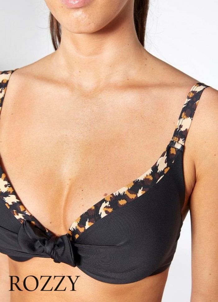 Купальник раздельный Ysabel Mora 81307 черный/леопард 