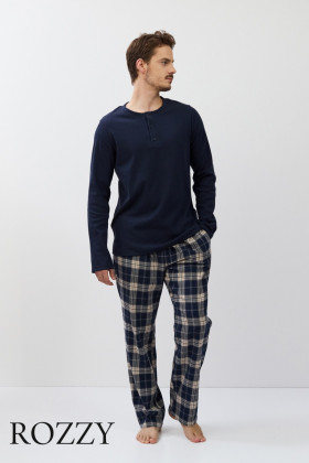 Пижама мужская Aruelle Luc темно-синий/бежевый