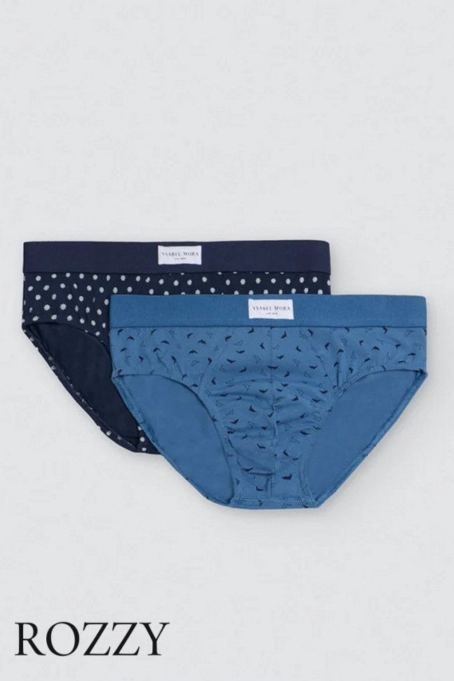 Трусы слипы мужские Ysabel Mora 20396 темно-синий/джинс (уп.2шт.)