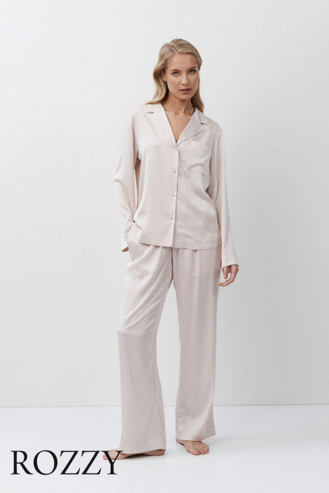 Пижама атласная Aruelle Gilian светло-розовый