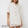 Костюм домашний льняной с шортами Aruelle Lorraine Set кремовый