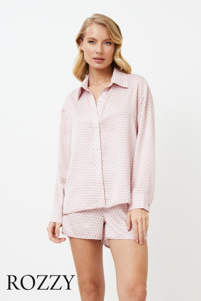 Пижама с шортами Aruelle Aurelia светло-розовый