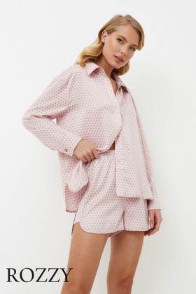 Пижама с шортами Aruelle Aurelia светло-розовый