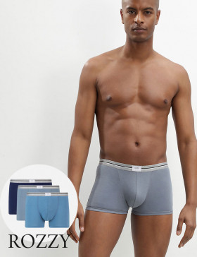 Трусы шорты мужские DIM 09B7 джинсовый/серый/синий (уп.3шт.)