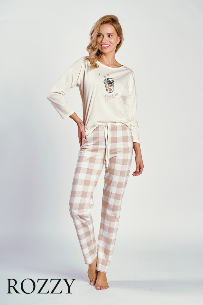 Пижама хлопковая Taro Natalie 3225 светло-бежевый