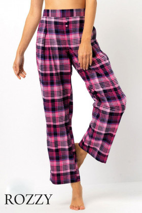 Брюки домашние фланелевые Key LHE 490 фиолетовый