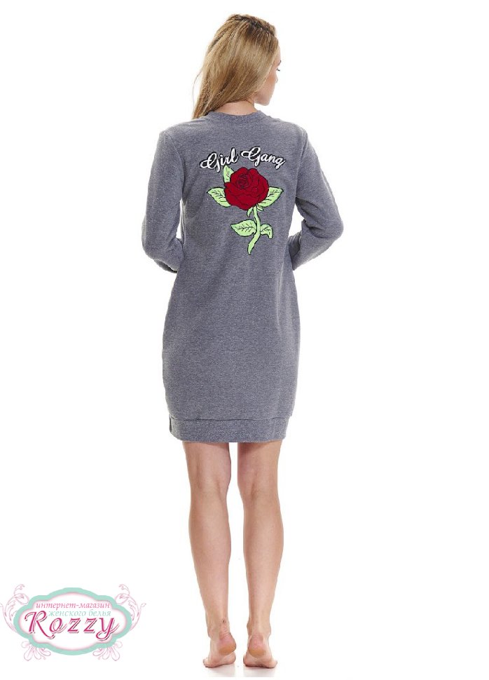 Халат хлопковый Doctor Nap (Dobra Nochka) 9447 SMZ серый