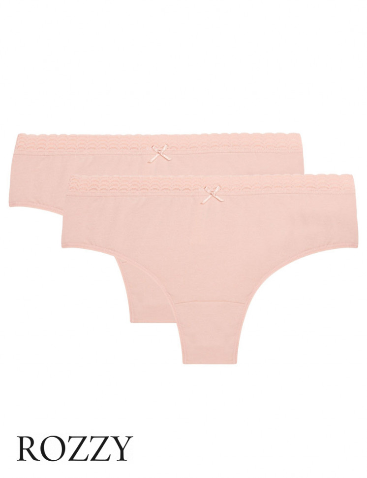 Трусы бразильяна хлопковые Dim Les Pockets Eco 09AK телесный (уп.2шт.)