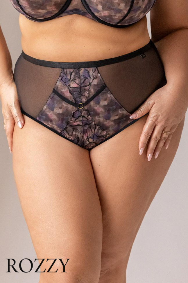 Трусы классика Kris Line Blurry черный/мультиколор