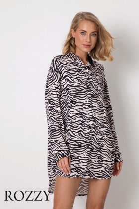 Сорочка вискозная Aruelle Aisha розовый/черный