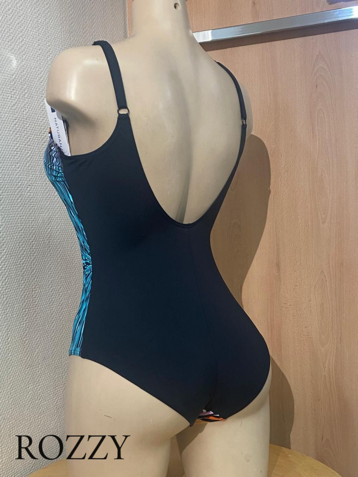 Купальник слитный Naturana 73449 черный/мультиколор К