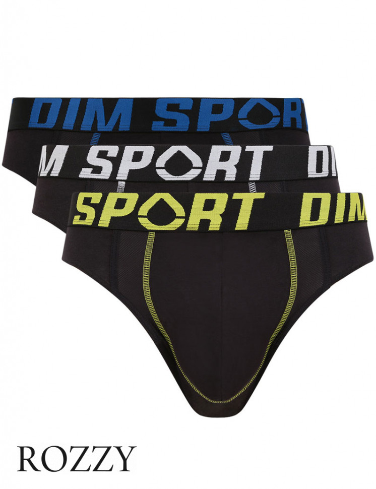 Трусы слипы мужские DIM 08EY черный (уп.3шт.)