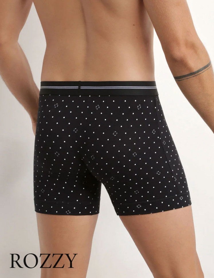 Трусы шорты мужские DIM 0DCE черный набивной