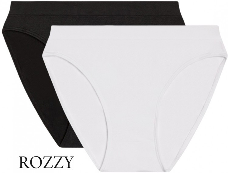 Трусы слипы бесшовные DIM Les Pockets Eco 05DZ черный/белый (уп.2шт.)