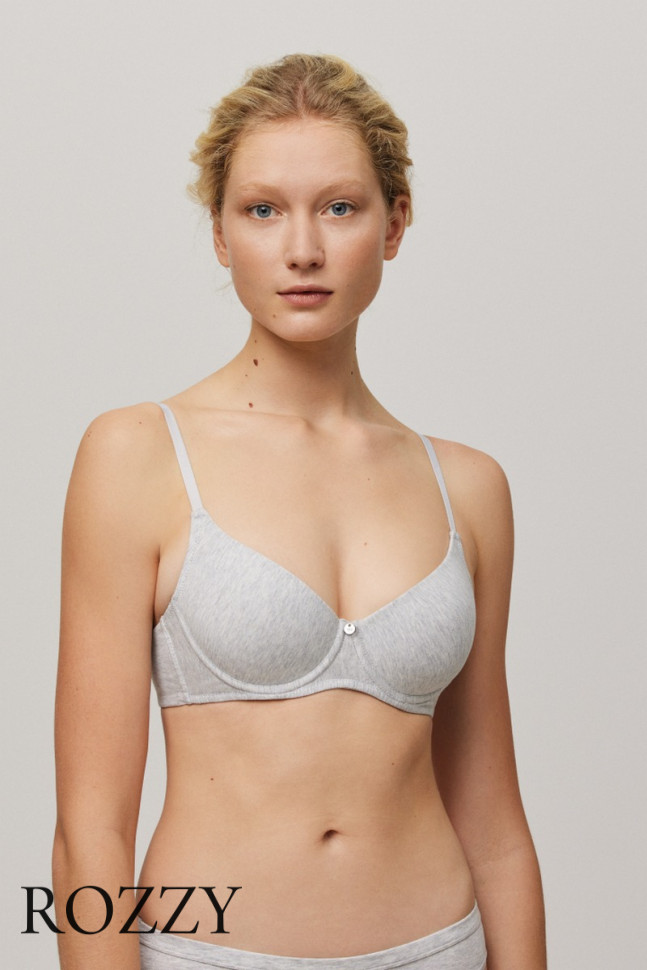 Бюстгальтер хлопковый Ysabel Mora 10044 светло-серый