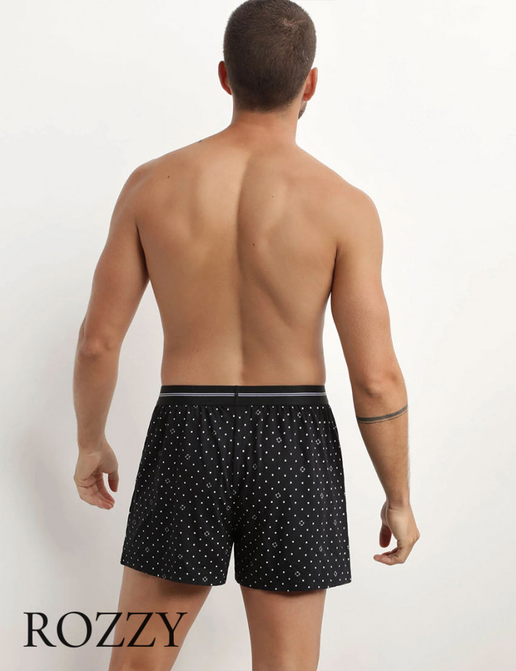 Трусы боксеры мужские Dim 0DCF черный набивной