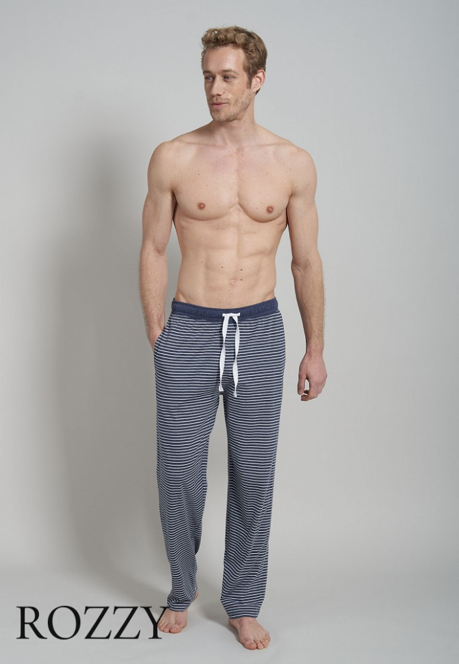 Брюки пижамные мужские Ceceba 030932/S-3XL синий/полоска 