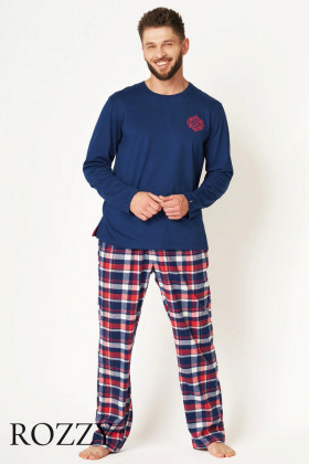 Пижама мужская Key MNS 613 темно-синий/коралловый