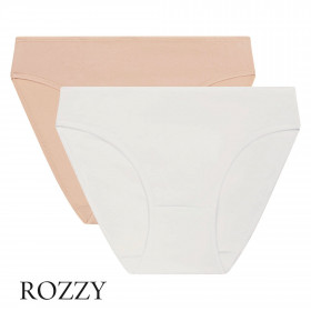 Трусы слипы хлопковые DIM Coton Stretch 05DW телесный/белый