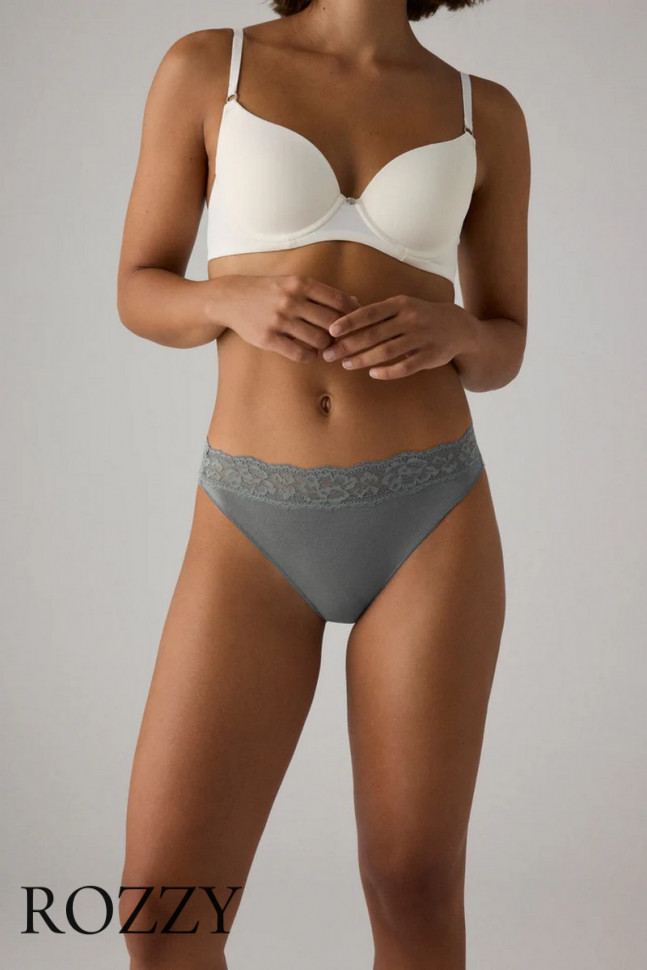 Трусы бикини хлопковые Ysabel Mora 19033 серо-зеленый