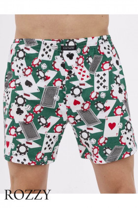 Трусы боксеры мужские Cornette 001/011-14 зеленый/белый