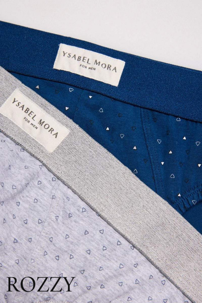 Трусы слипы мужские Ysabel Mora 20371 темно-синий/светло-серый (уп.2шт.)