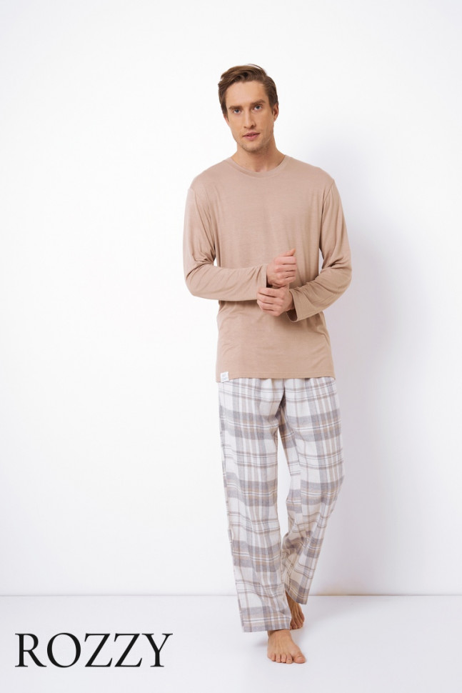 Пижама мужская Aruelle Aiden серый/бежевый
