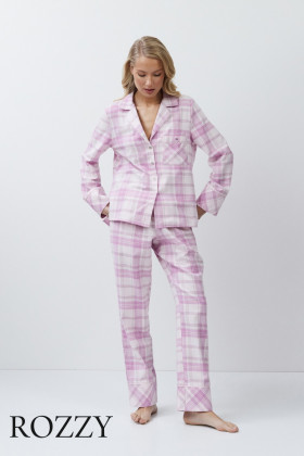 Пижама фланелевая Aruelle Fabiola лавандовый