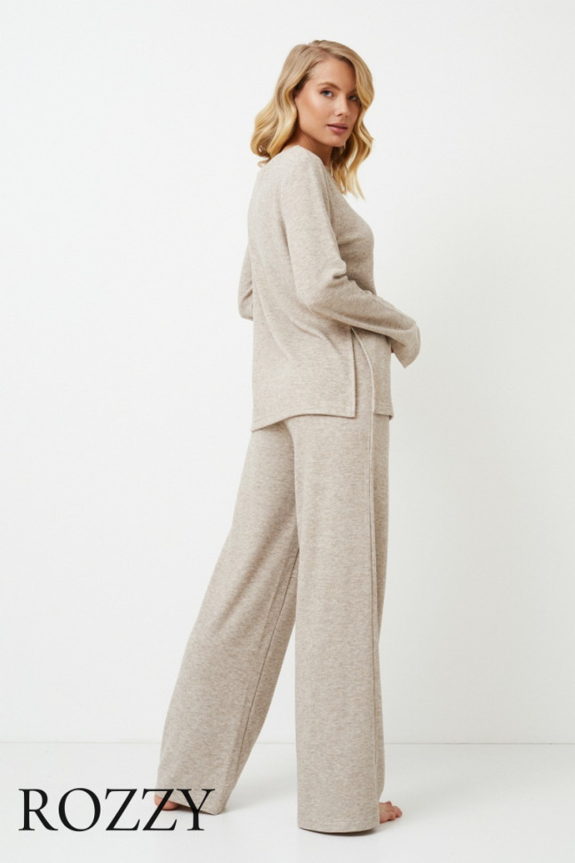 Пижама Aruelle Davina Set бежево-серый