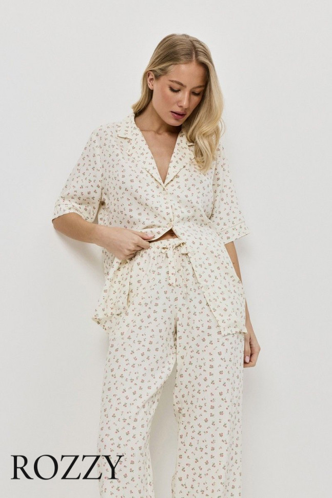 Пижама вискозная Aruelle Caprielle бледно-желтый