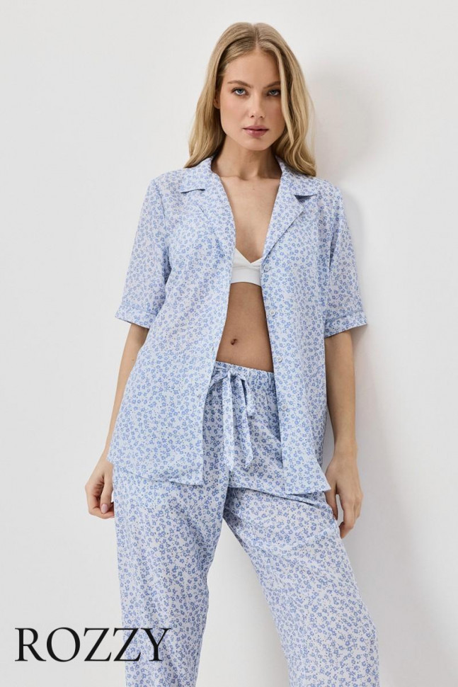 Пижама вискозная Aruelle Lullaby светло-голубой