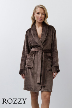 Халат флисовый Aruelle Eva Brown шоколадный