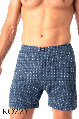 Трусы боксеры мужские Key MXC 945 синий/бирюзовый