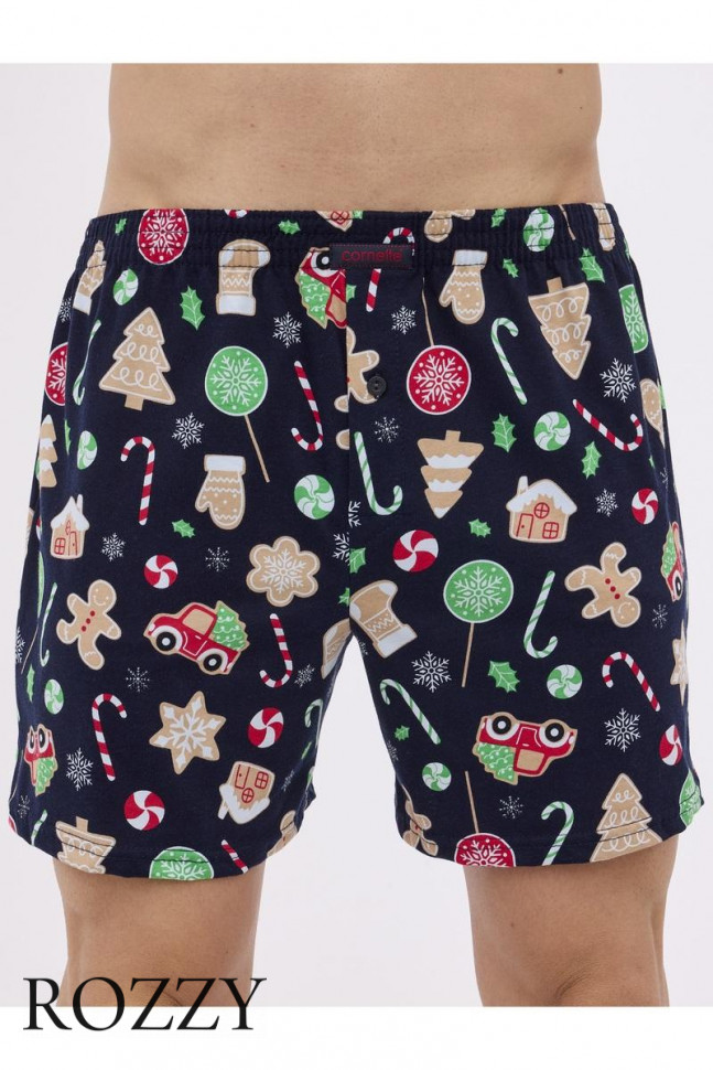 Трусы боксеры мужские Cornette 001/011-14 темно-синий