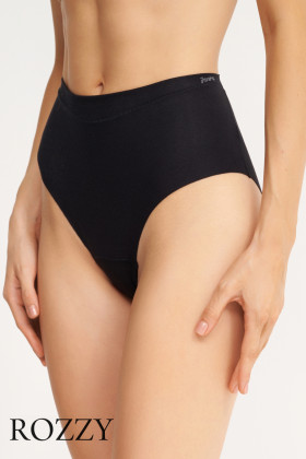 Трусы классика хлопковые обрезные Janira Skin Cotton 30806 черный