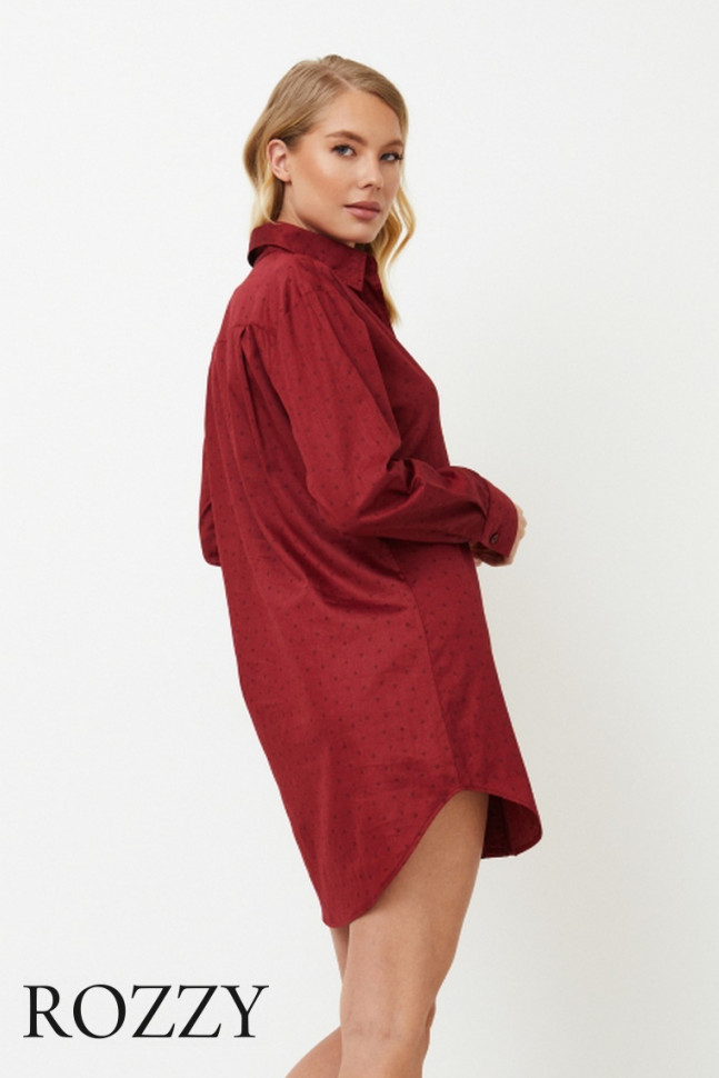 Сорочка хлопковая Aruelle Vittoria бургундское вино