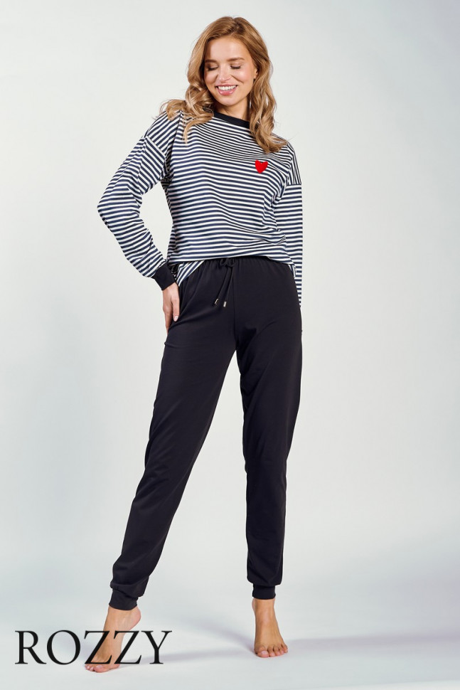 Пижама хлопковая Taro Trudy 3219 темно-синий/белый