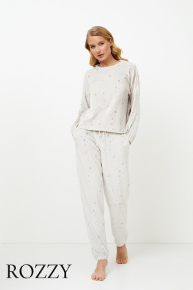 Костюм домашний велюровый Aruelle Meredith Set светло-серый