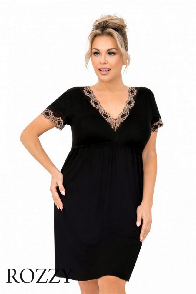 Сорочка вискозная Donna Hana Plus черная