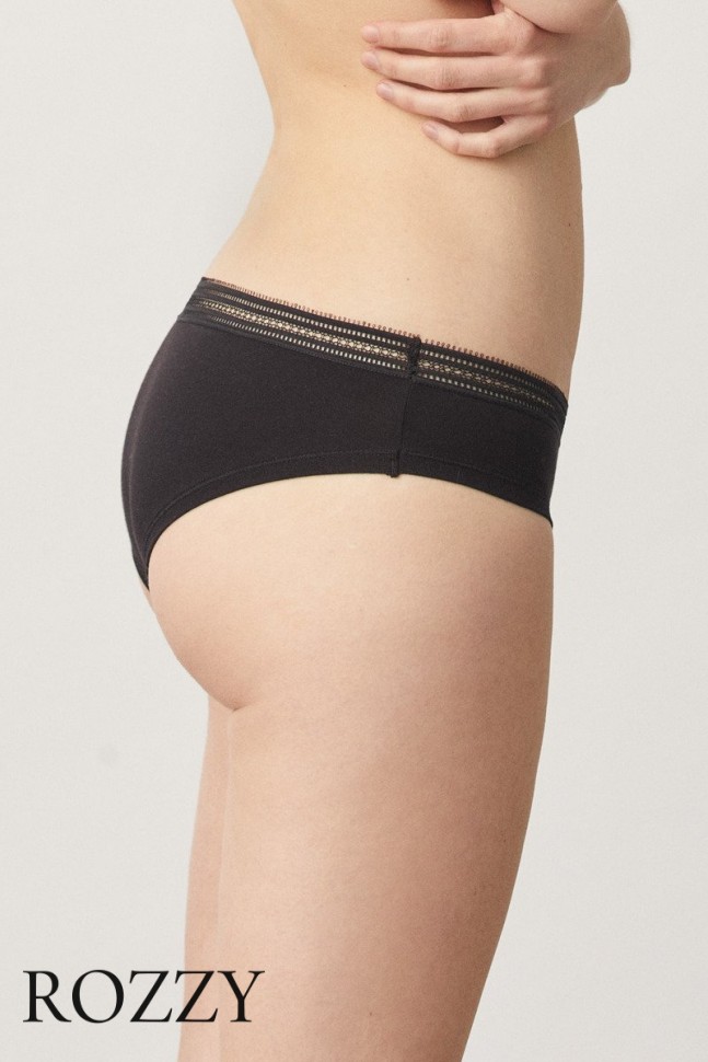 Трусы хипстеры хлопковые Ysabel Mora 19311 черный