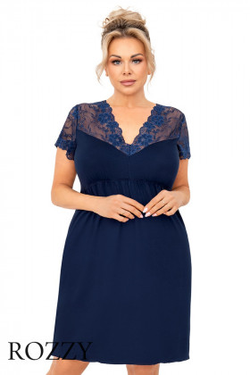 Сорочка вискозная Donna Livia Plus темно-синий