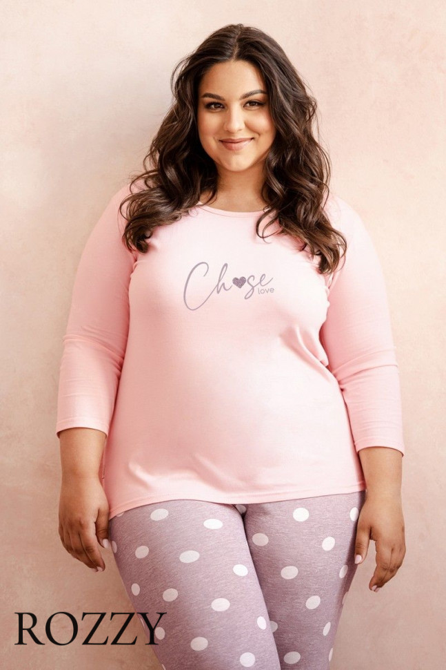 Пижама хлопковая Taro Libby Maxi 3214/3268 светло-розовый/светло-лиловый